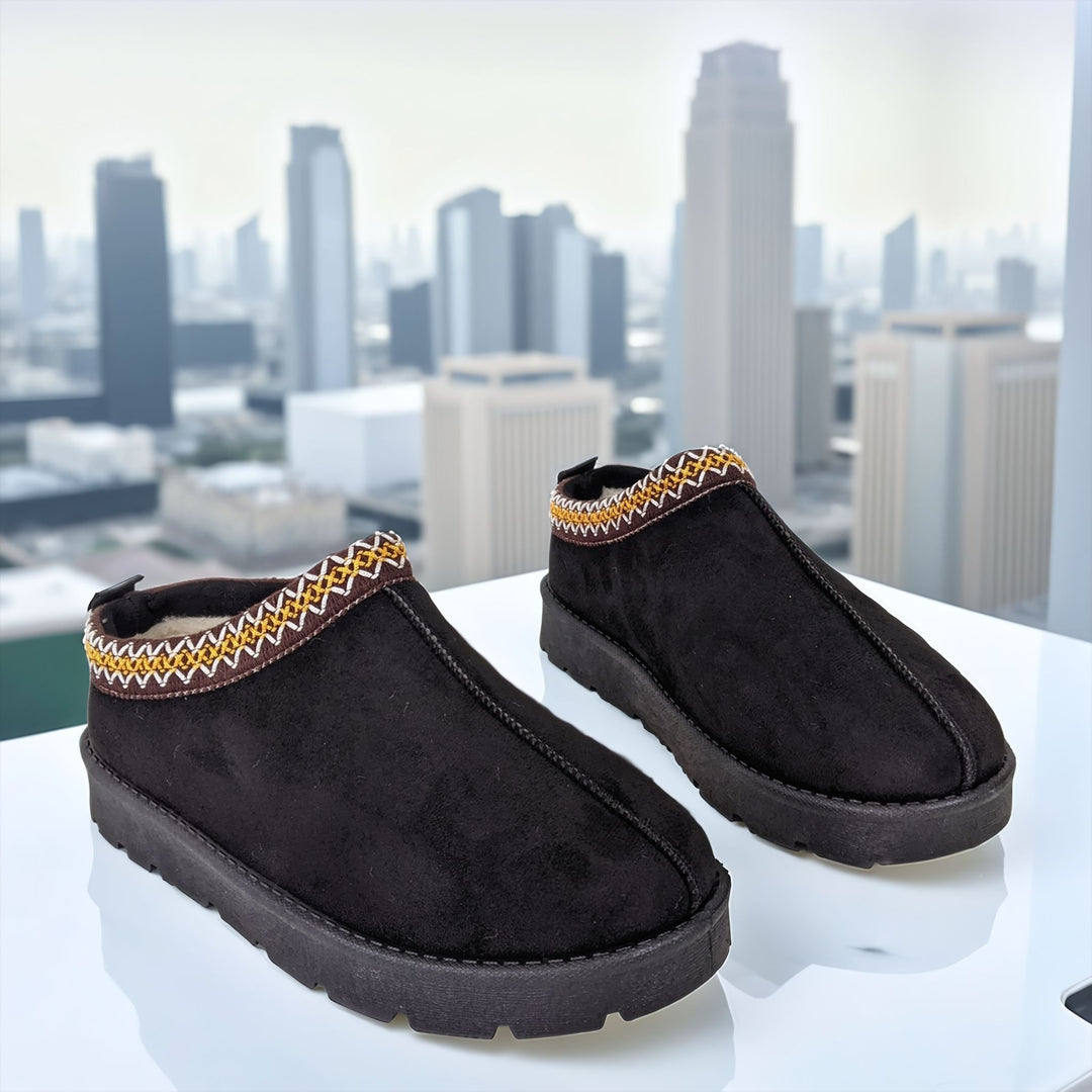 Black Snug Mule Slippers