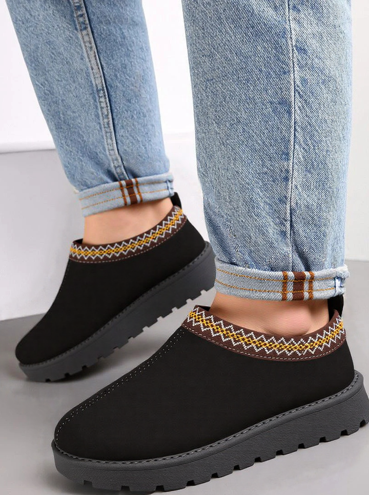 Black Snug Mule Slippers