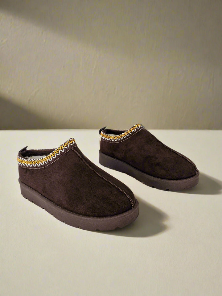 Chocolate Brown Snug Mule Slippers