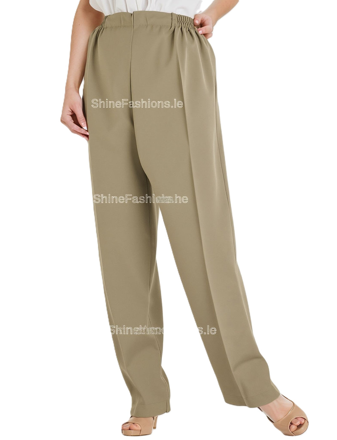 Sage Green Elasticated Waist Pocket Trouser