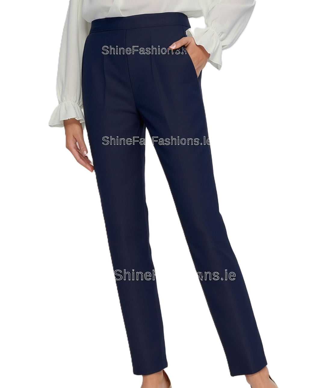 Navy Comfortable Elasticated Trouser