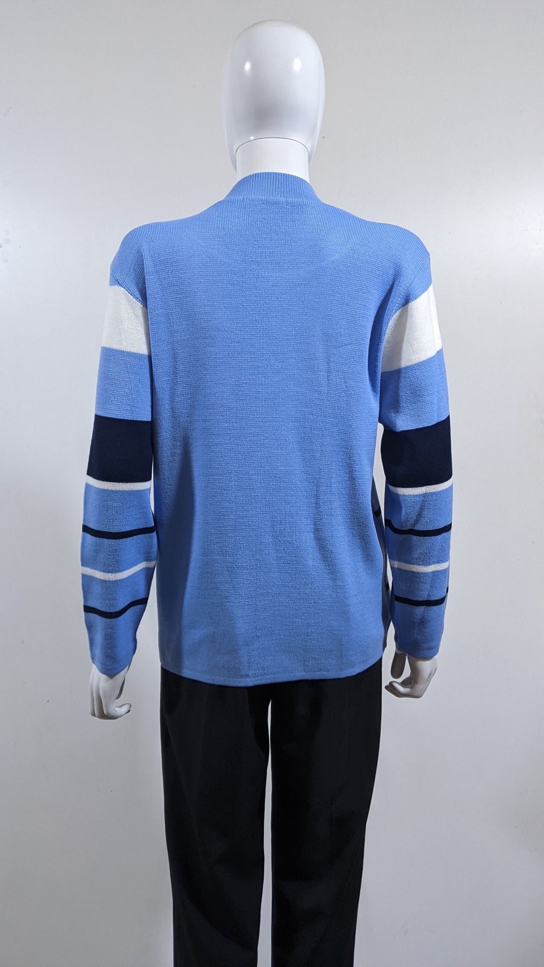 Blue Striped Twinset Jumper