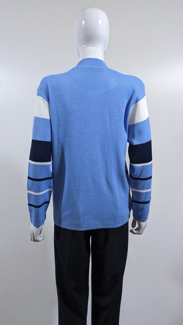 Blue Striped Twinset Jumper