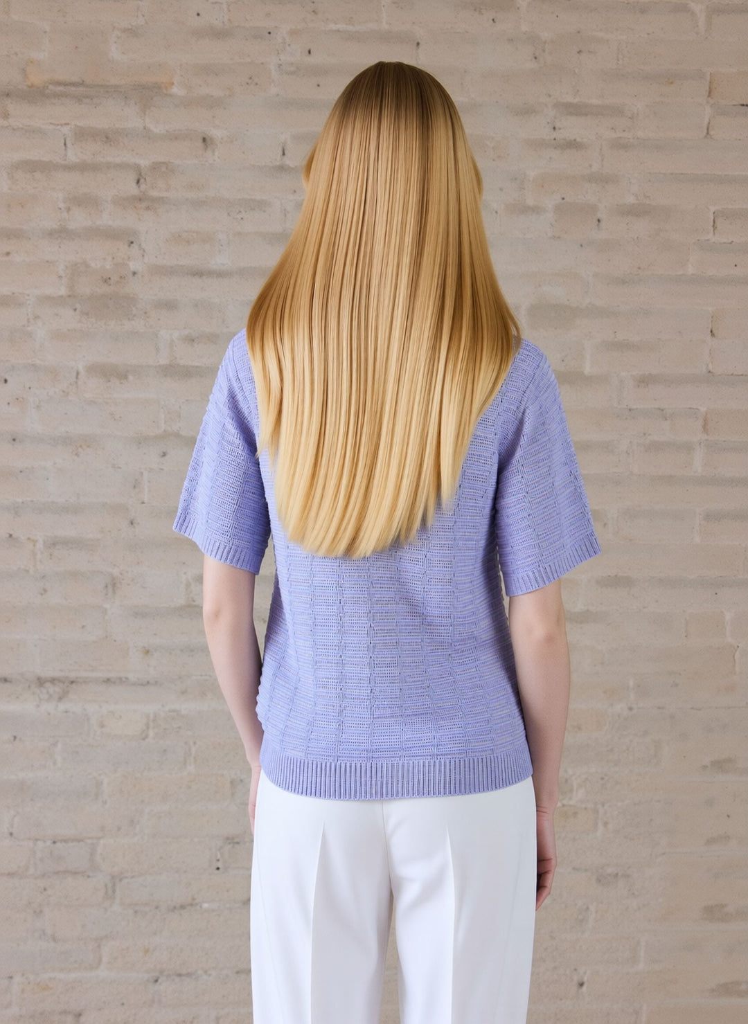 Lavender Lightweight Knitted Short Sleeve Jumper