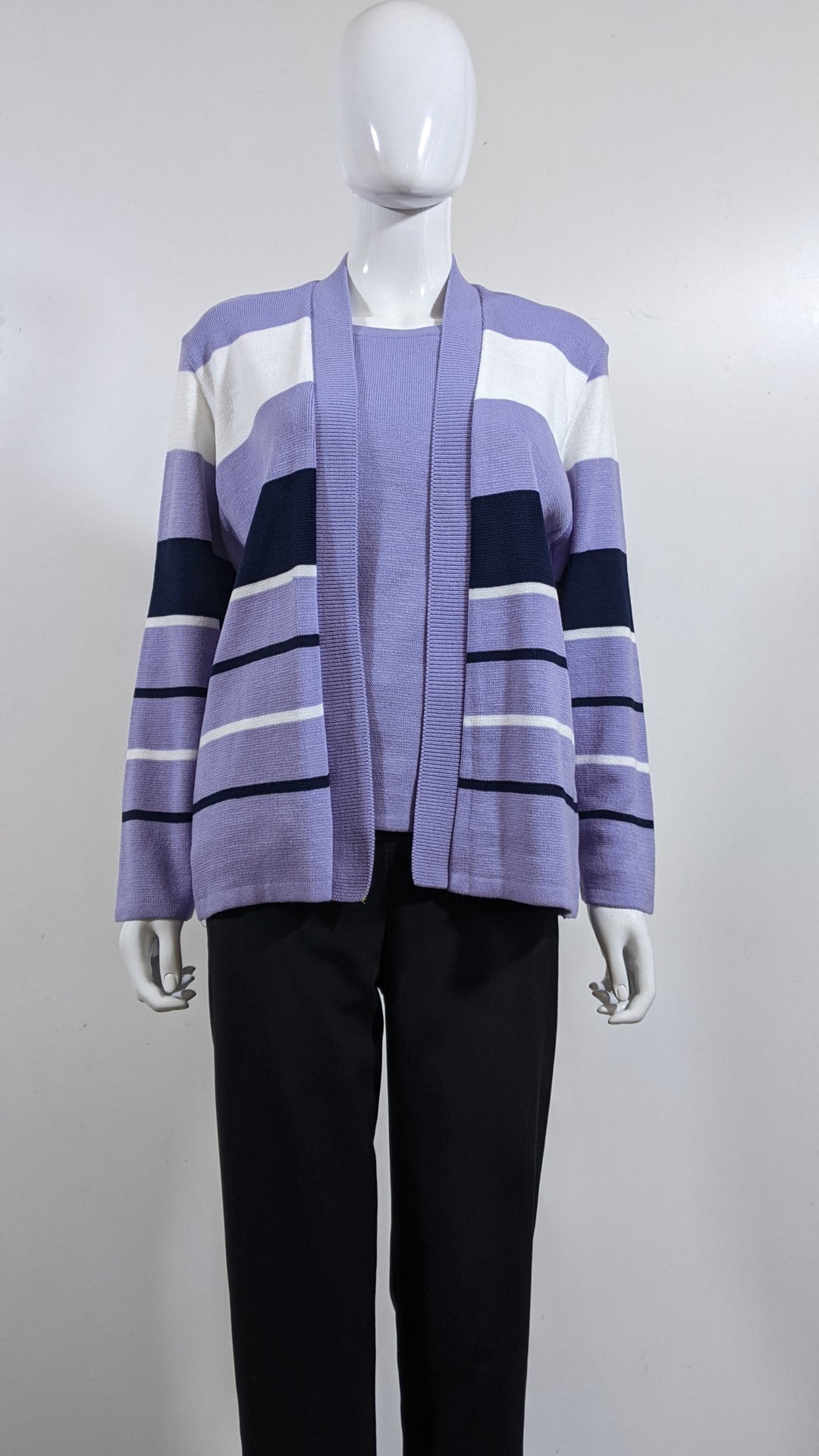 Lavender Striped Twinset Jumper