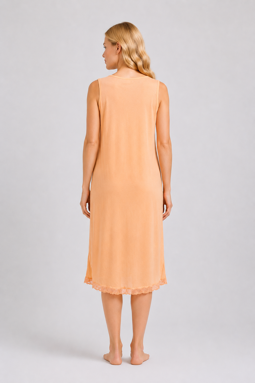 Peach Sleeveless Nightdress Soft Comfortable Summer Sleepwear