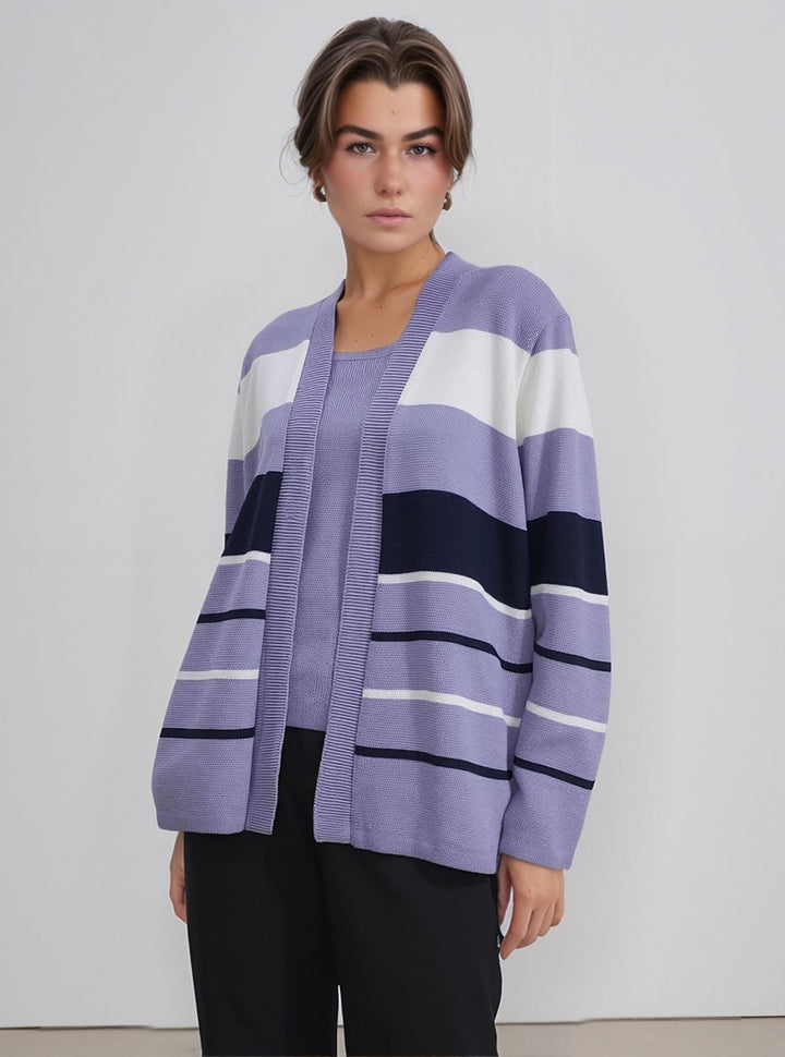 Lavender Striped Twinset Jumper