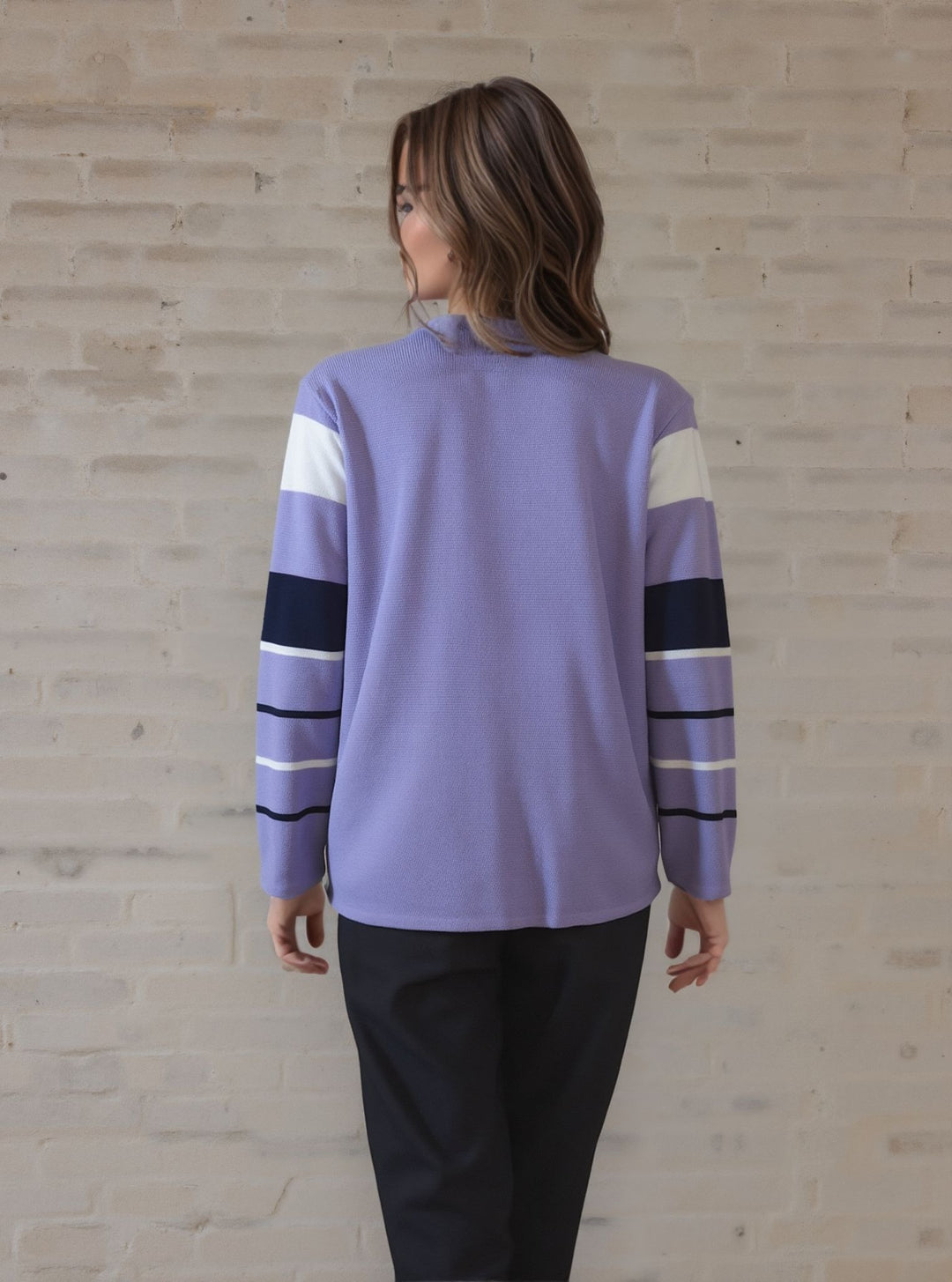 Lavender Striped Twinset Jumper