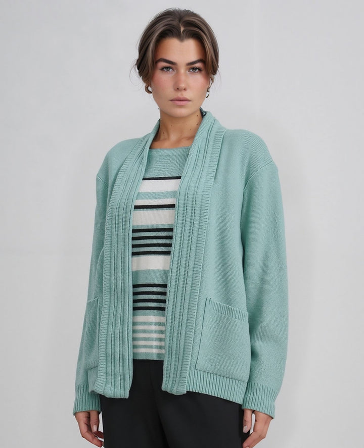 Mint Stripe Twinset Jumper