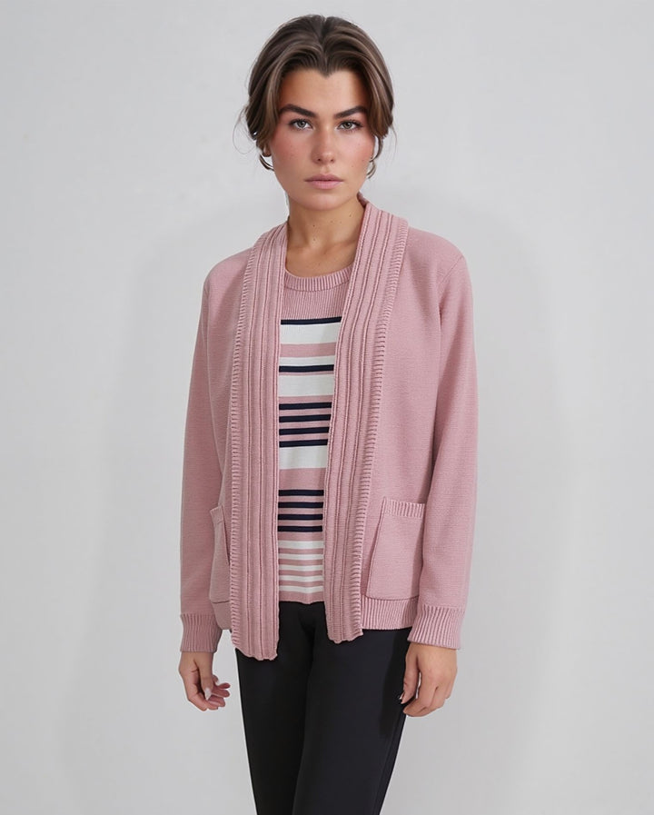 Baby Pink Stripe Twinset Jumper