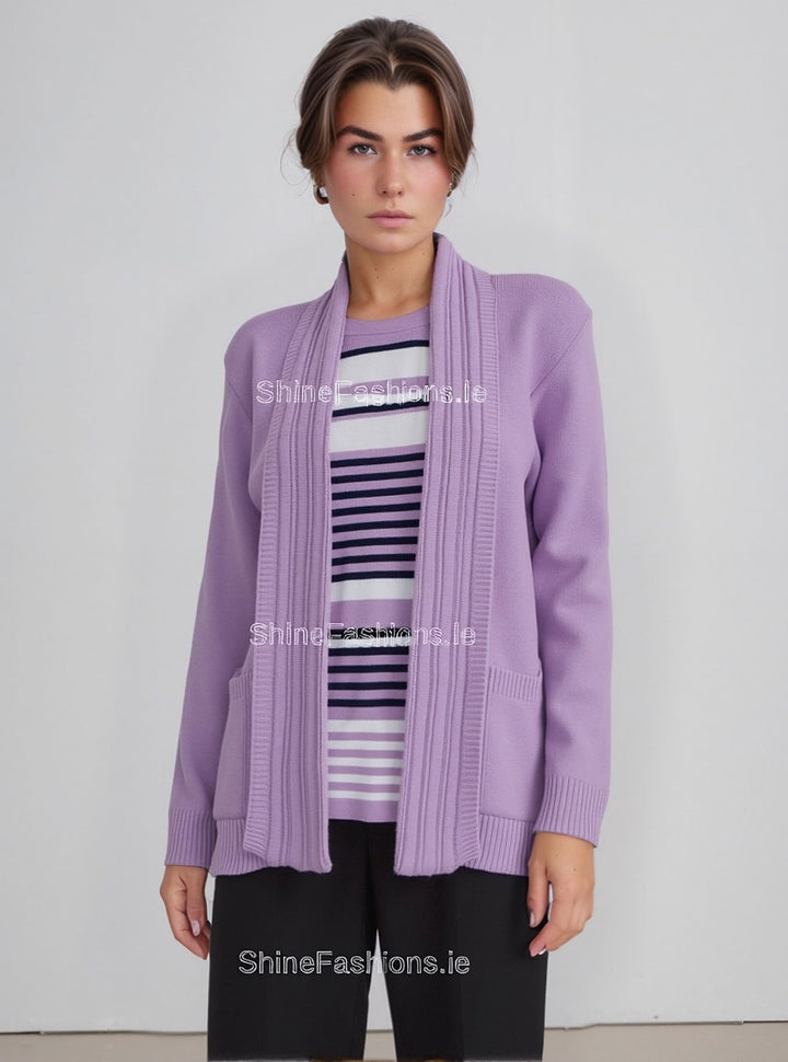 Lavender Stripe Twinset Jumper