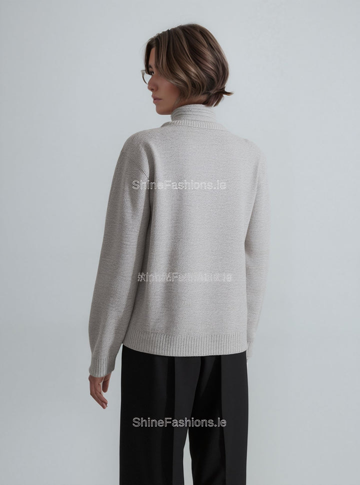 Beige Stripe Twinset Jumper