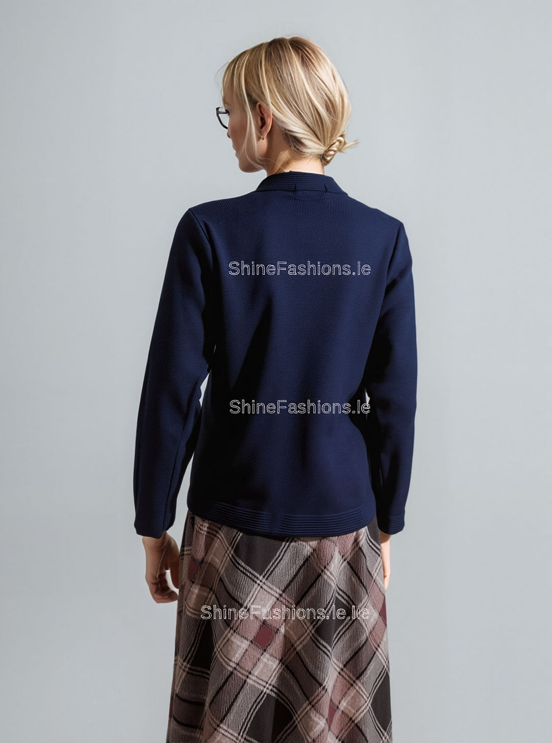 Navy V-Neck Button Pocket Cardigan