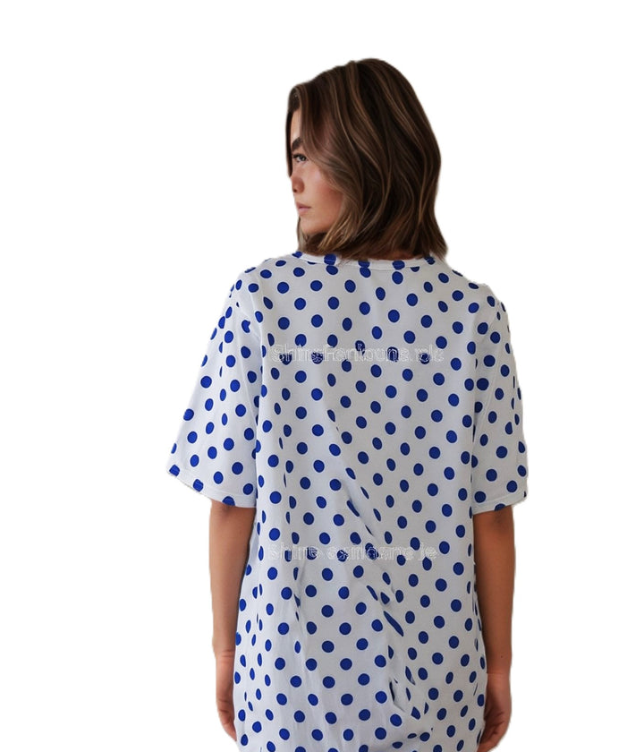 Blue Polka Dot Top