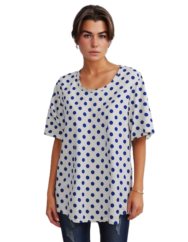 Blue Polka Dot Top