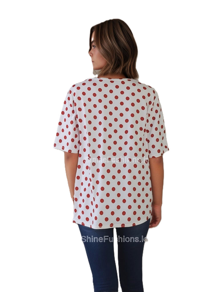 Red Polka Dot Top