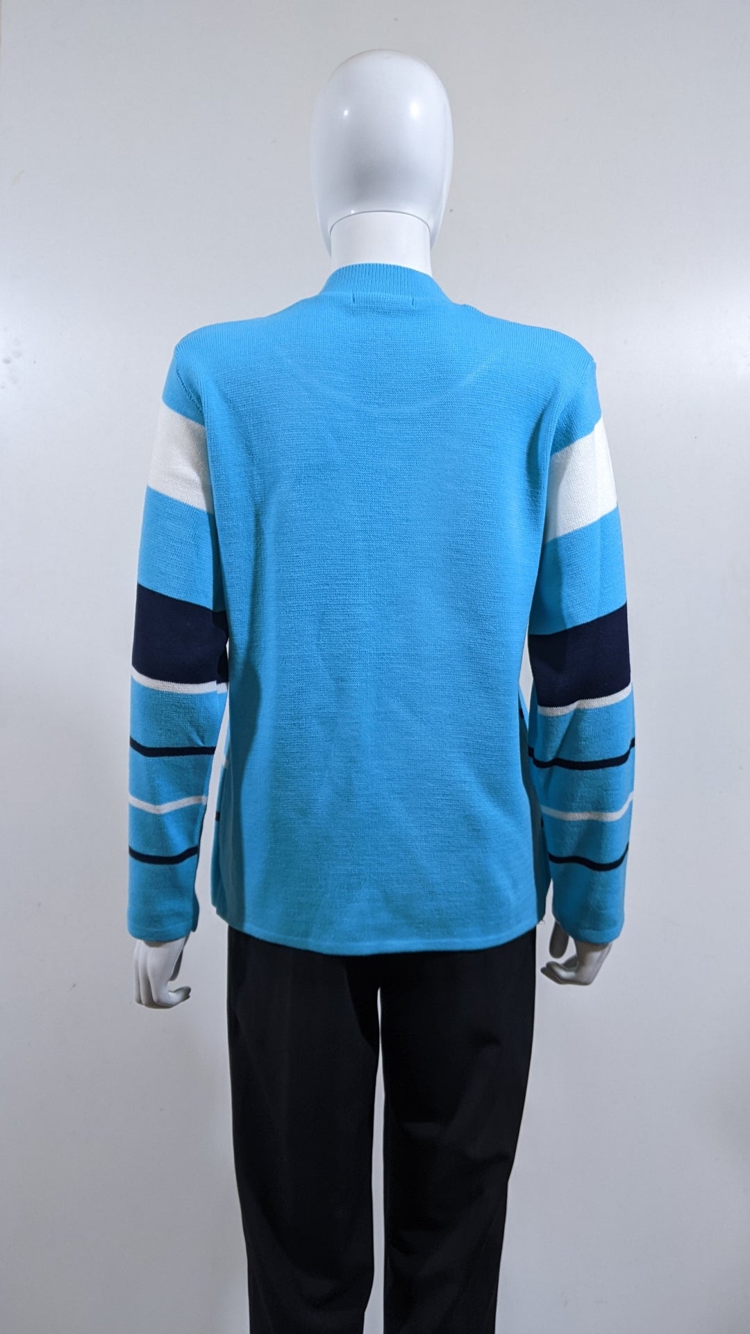 Turquoise Striped Twinset Jumper