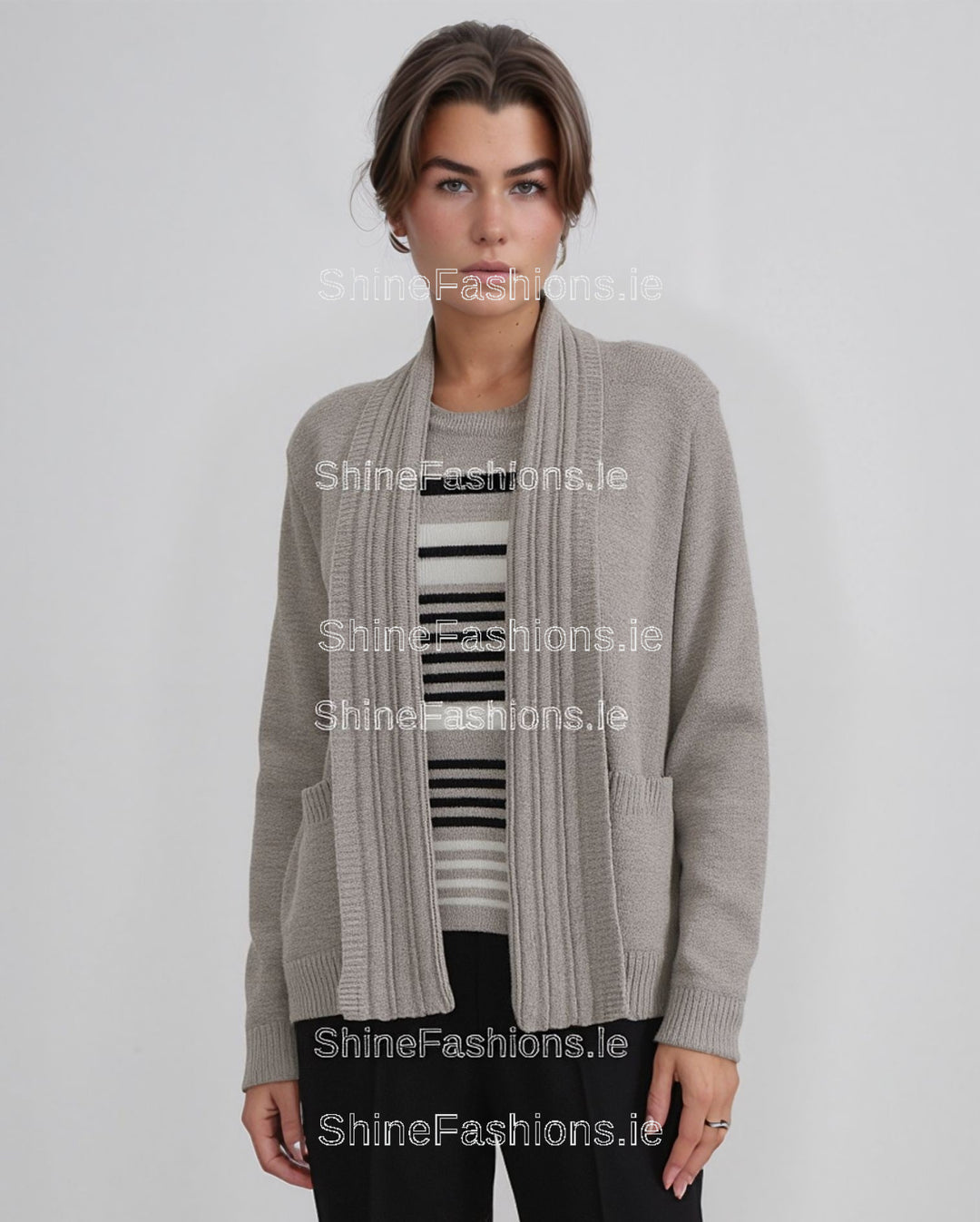 Beige Stripe Twinset Jumper