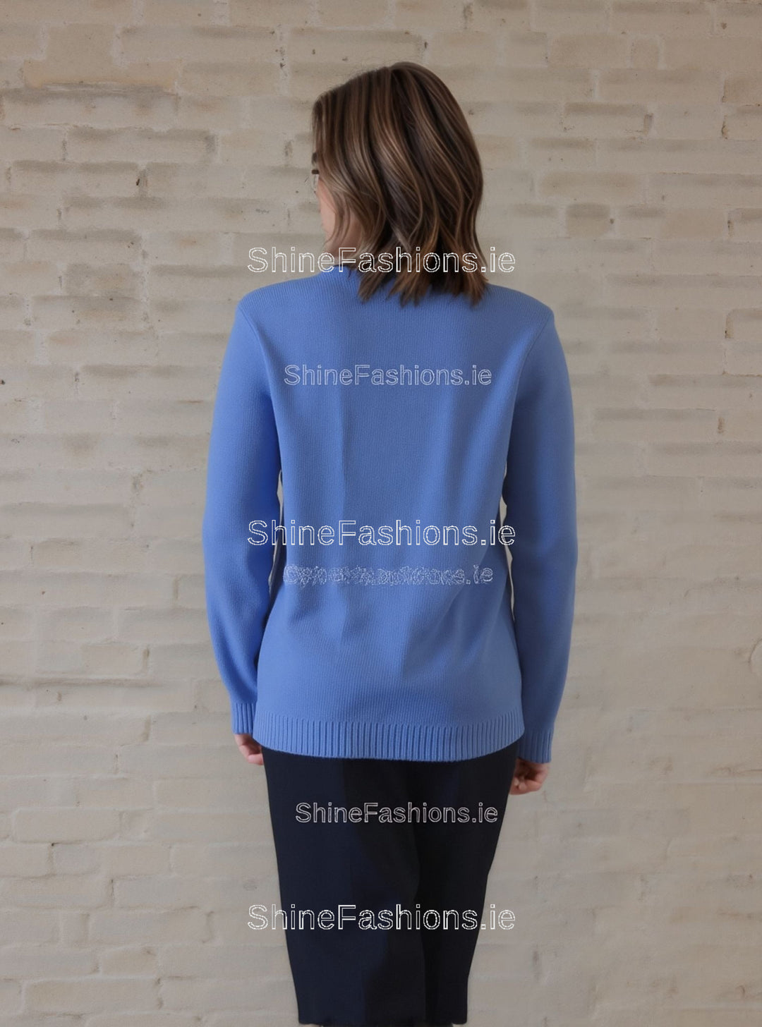 Blue Stripe Twinset Jumper