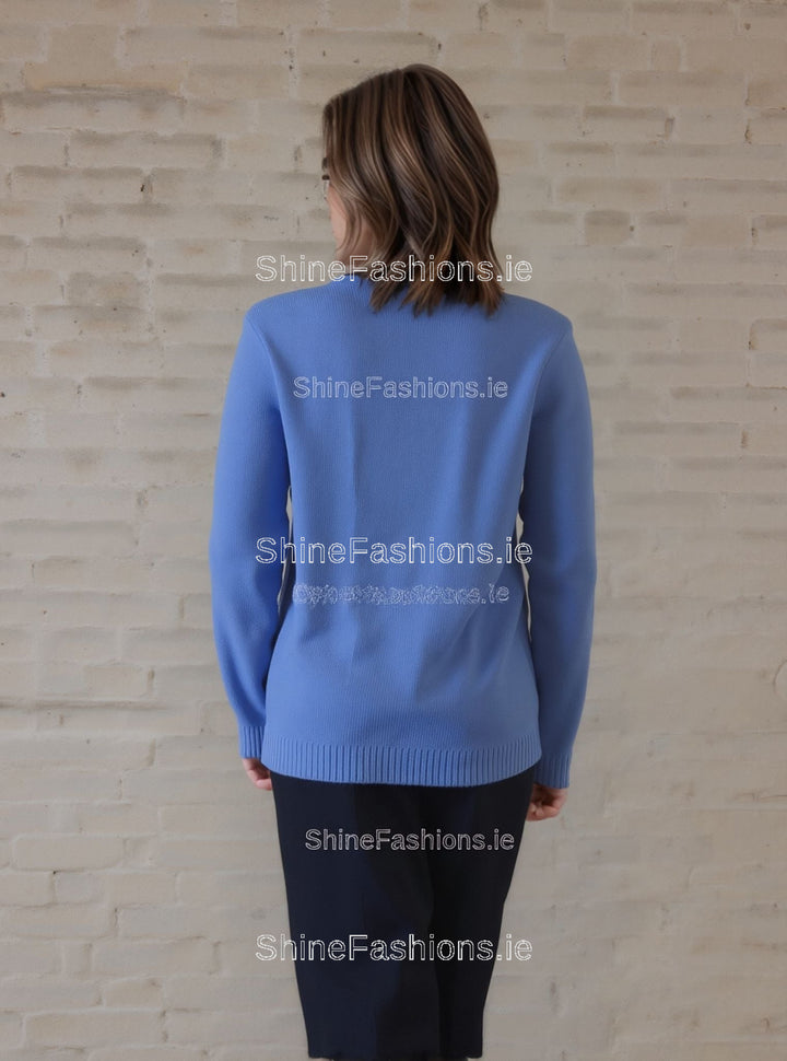 Blue Stripe Twinset Jumper