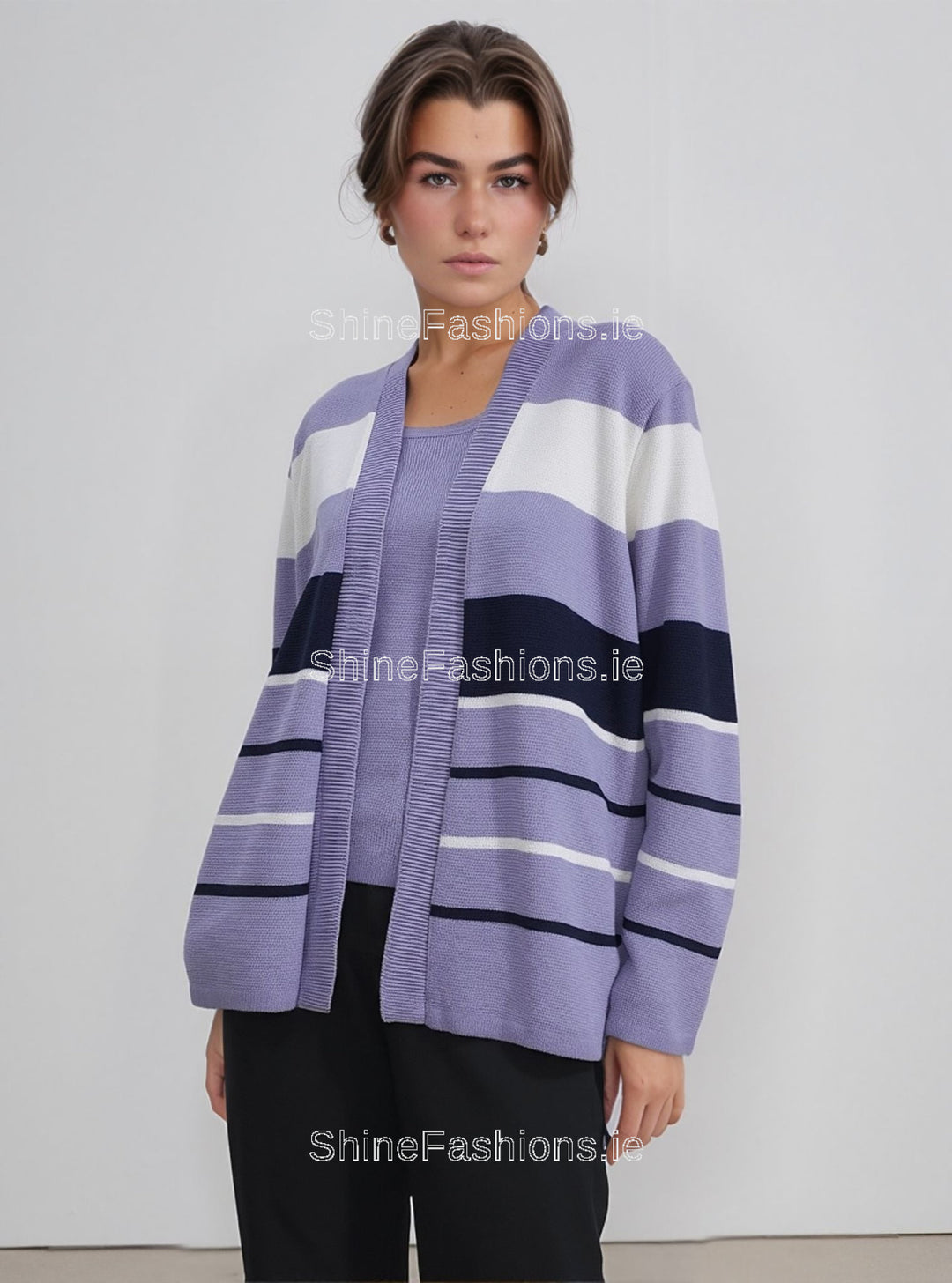 Lavender Striped Twinset Jumper
