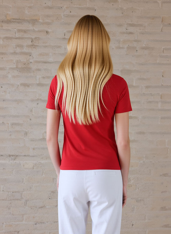 Red Paris Eiffel Tower Graphic Fashion T-Shirt