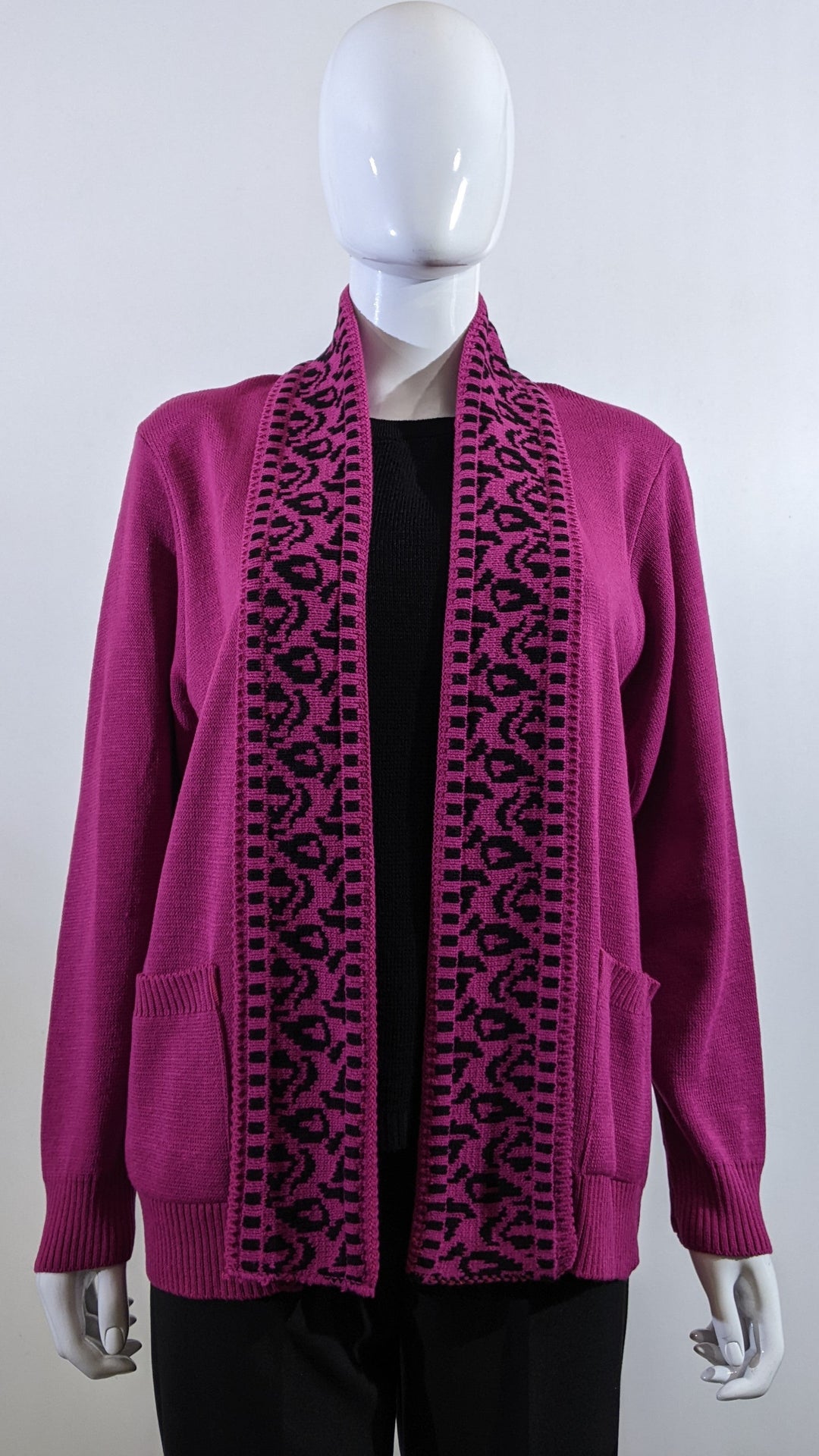 Fuchsia Leopard Design Twinset Jumper