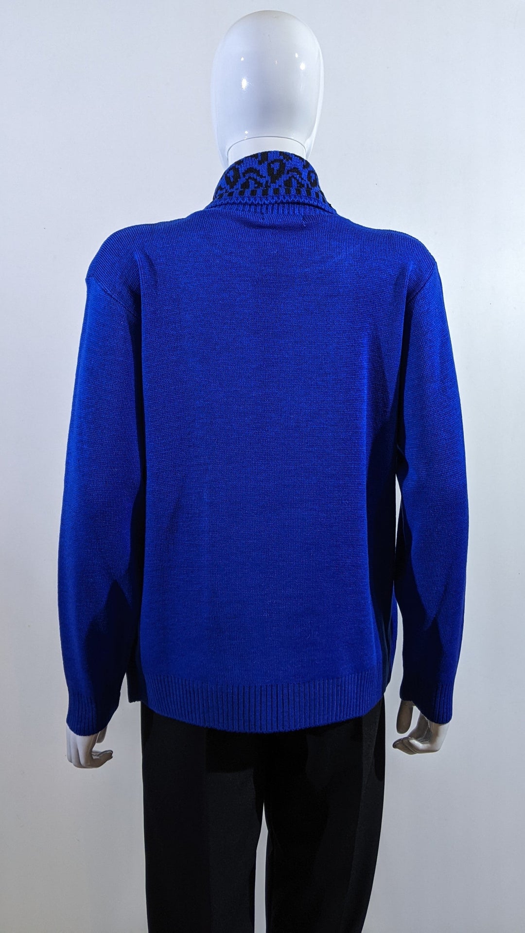 Royal Blue Leopard Design Twinset Jumper