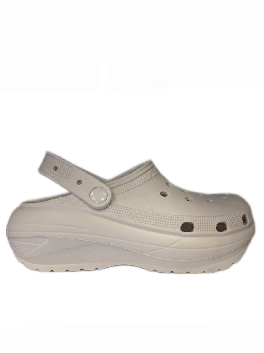 White Comfortable Chunky Platform Sole Clogs – ShineFashions.ie