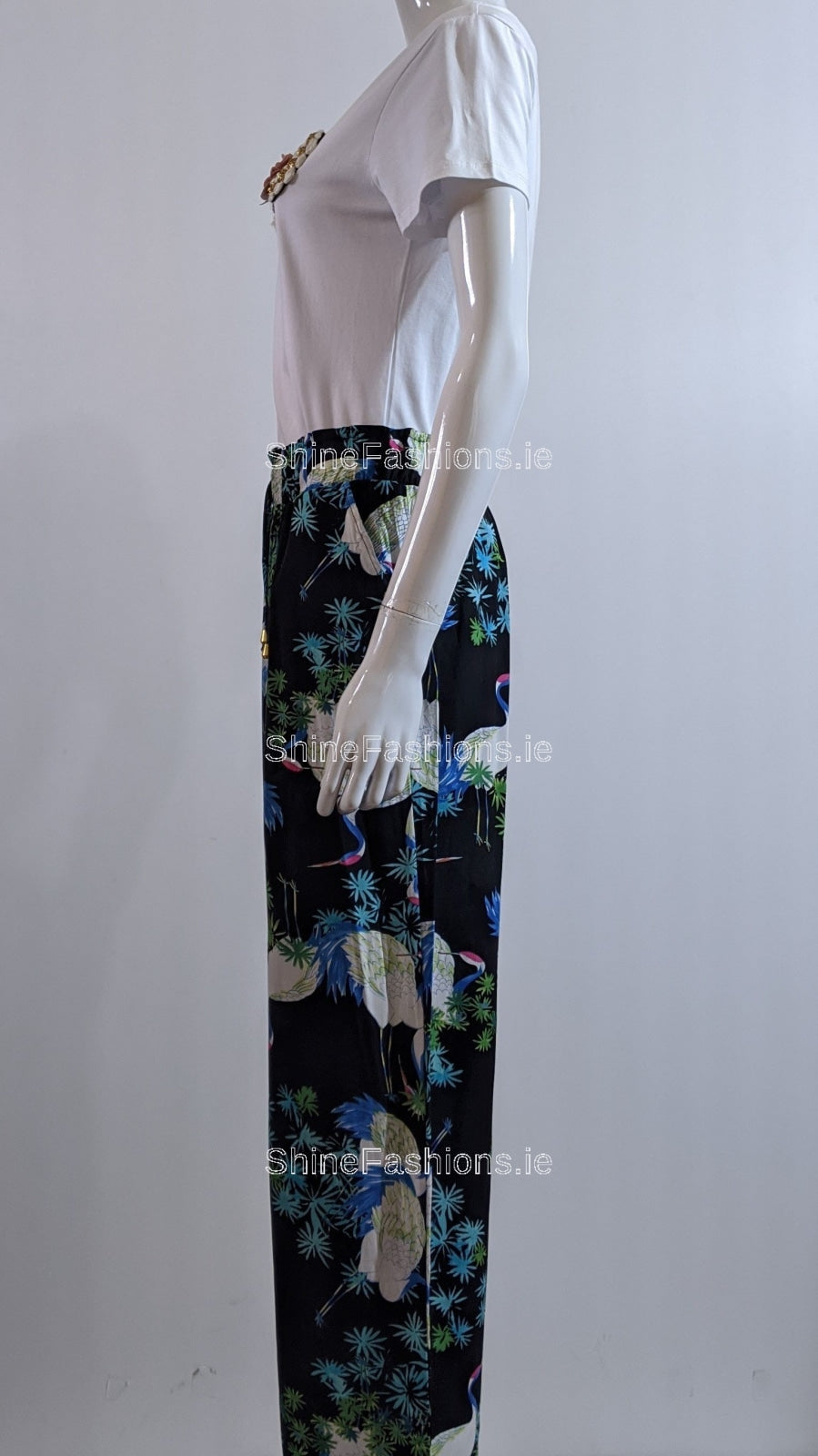 Black Floral Print Culotte