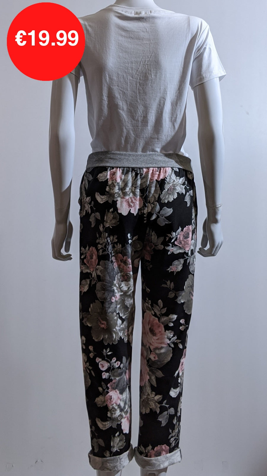 Black Floral Print  Magic Pants Joggers