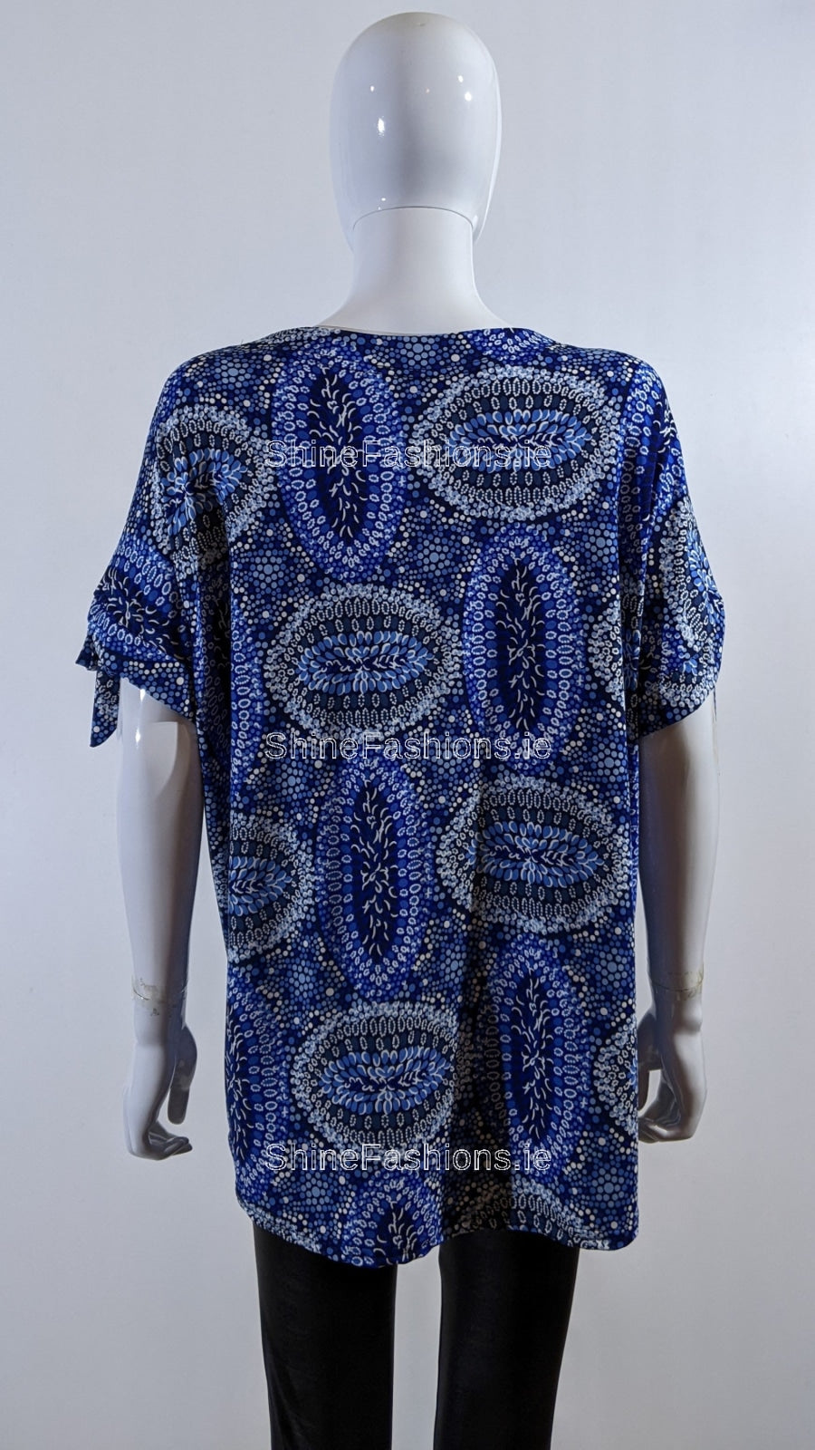 Blue Paisley Print Top