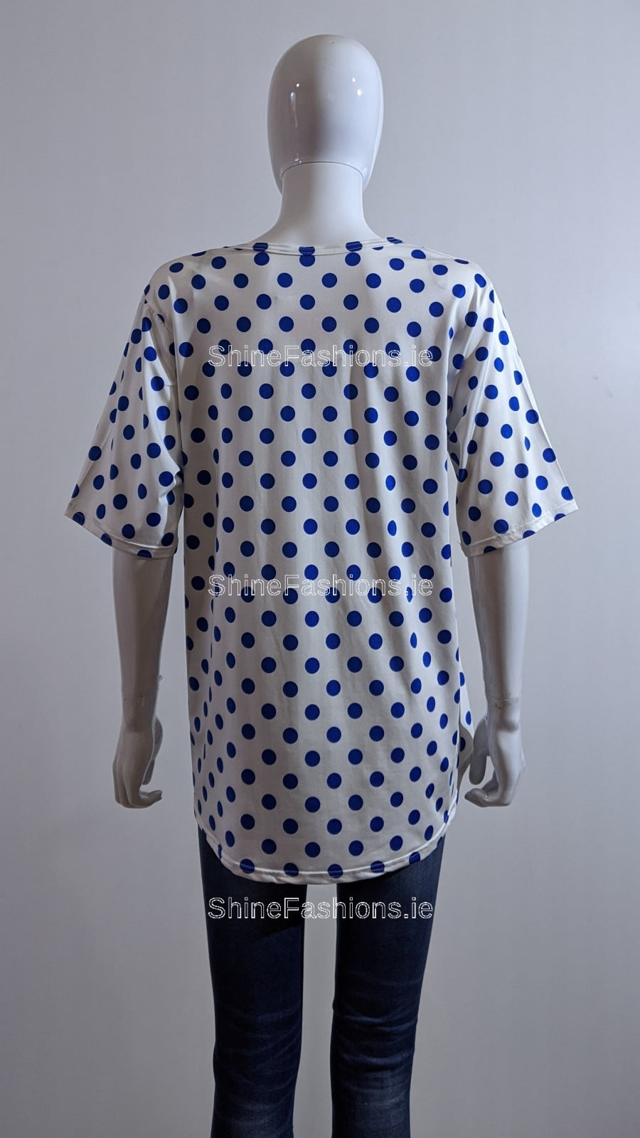 Blue Polka Dot Top