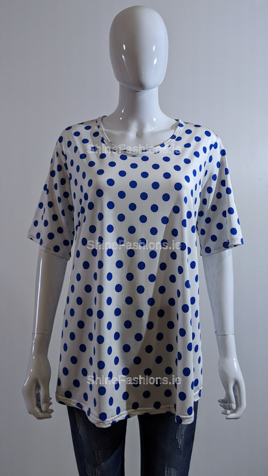 Blue Polka Dot Top