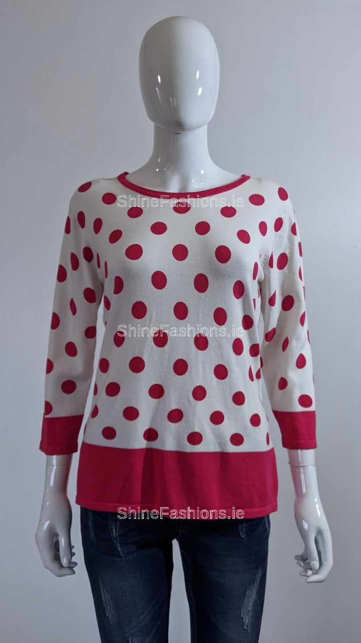 Cerise Pink Polka Dot Jumper