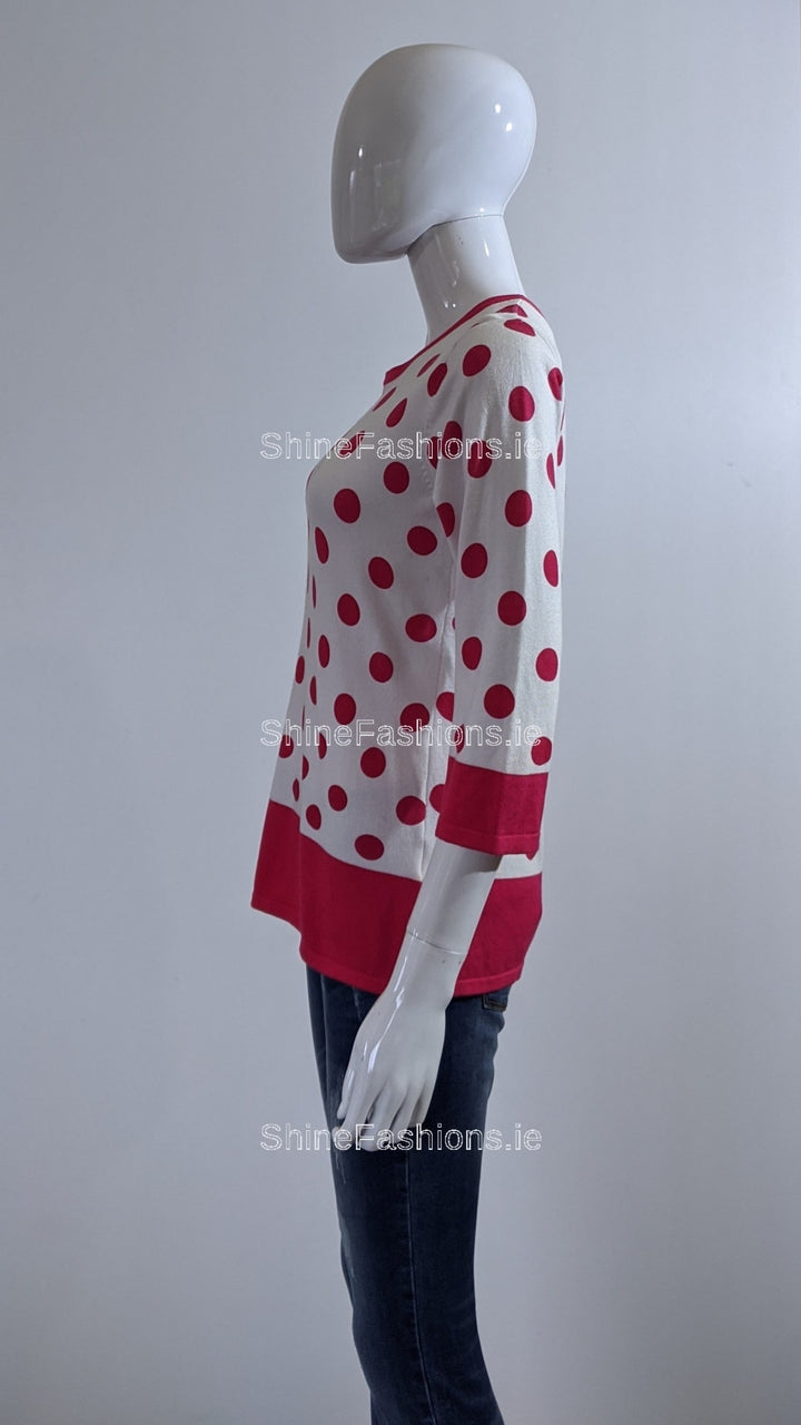 Cerise Pink Polka Dot Jumper