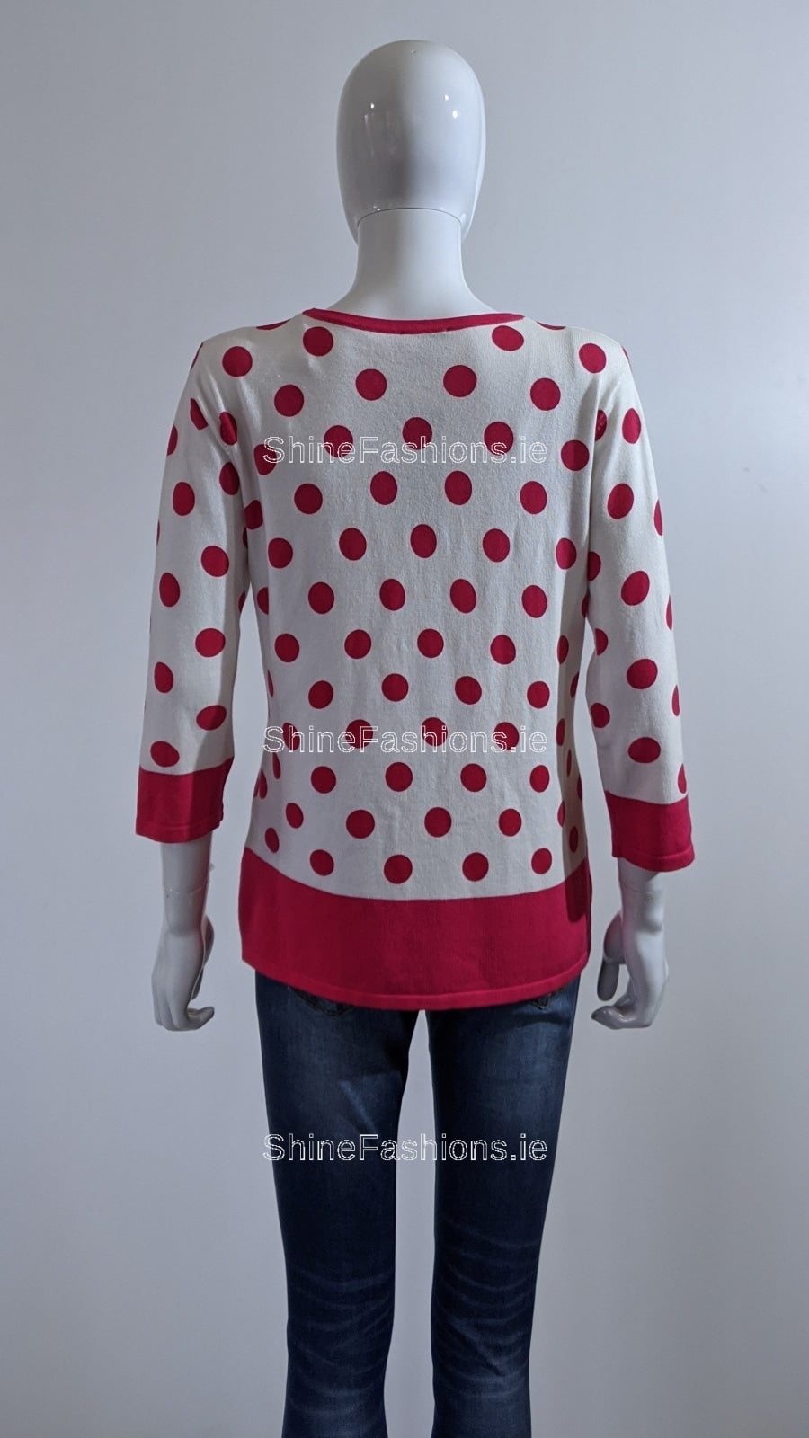 Cerise Pink Polka Dot Jumper