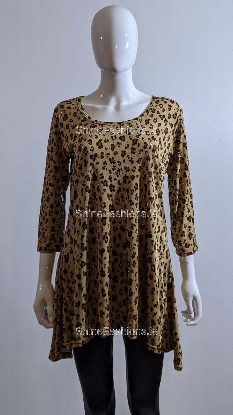 Leopard Print Sparkle Top