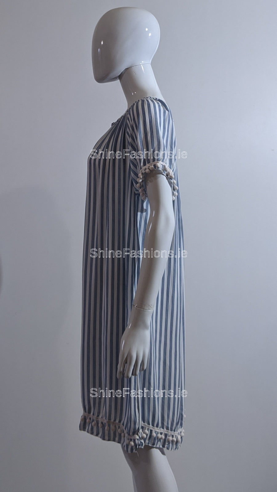 Light Blue Striped Dress