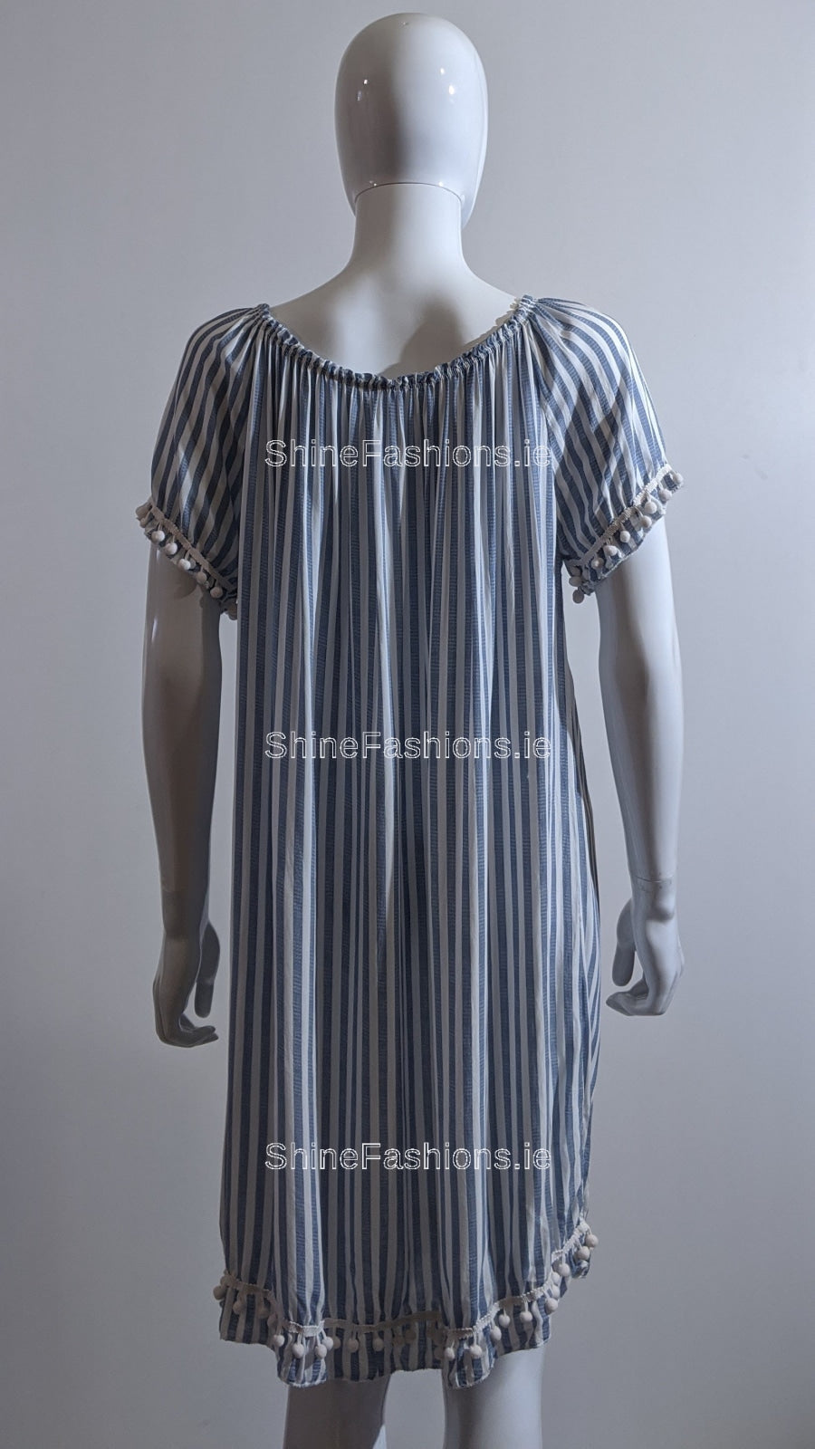 Light Blue Striped Dress