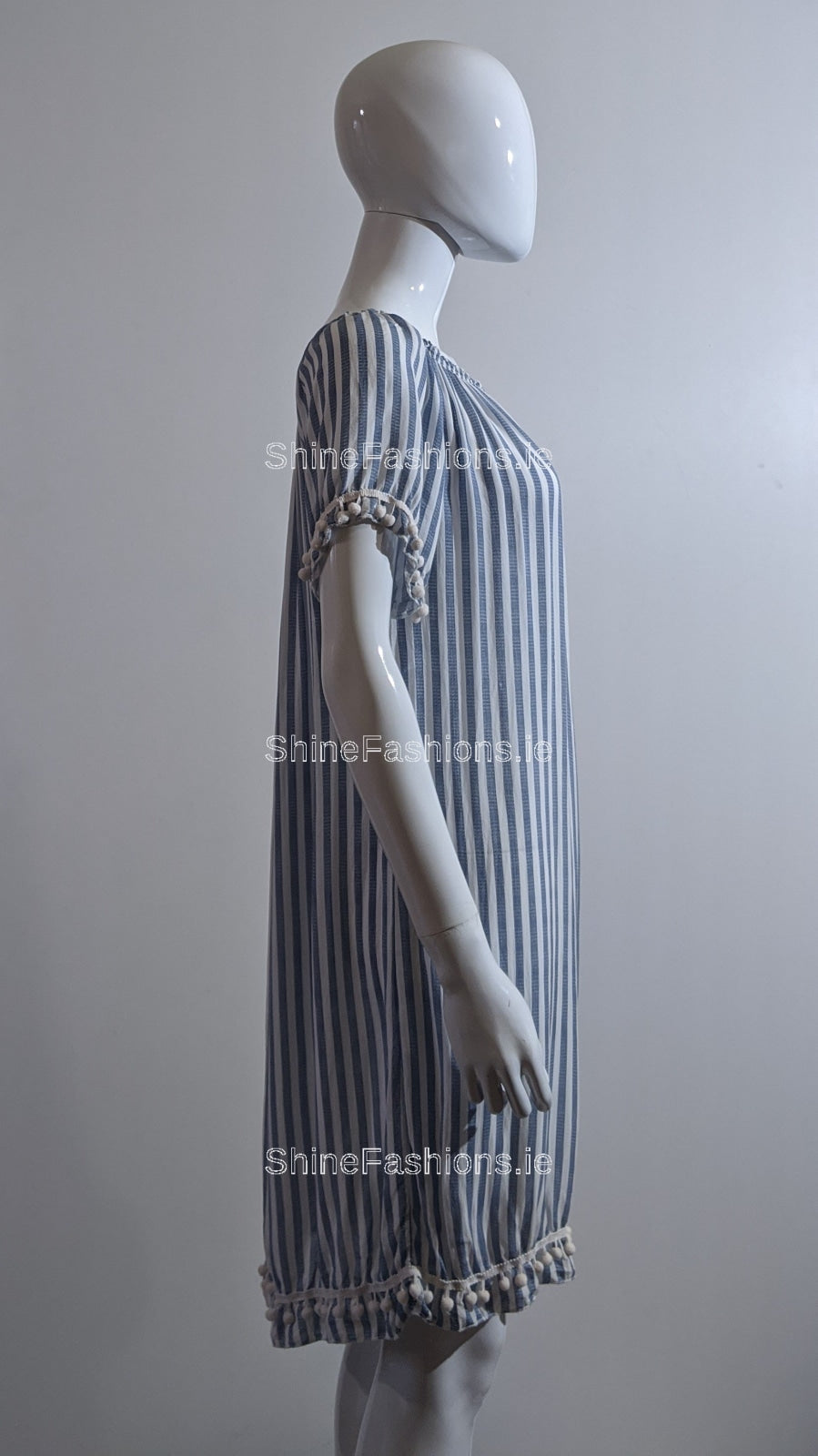 Light Blue Striped Dress