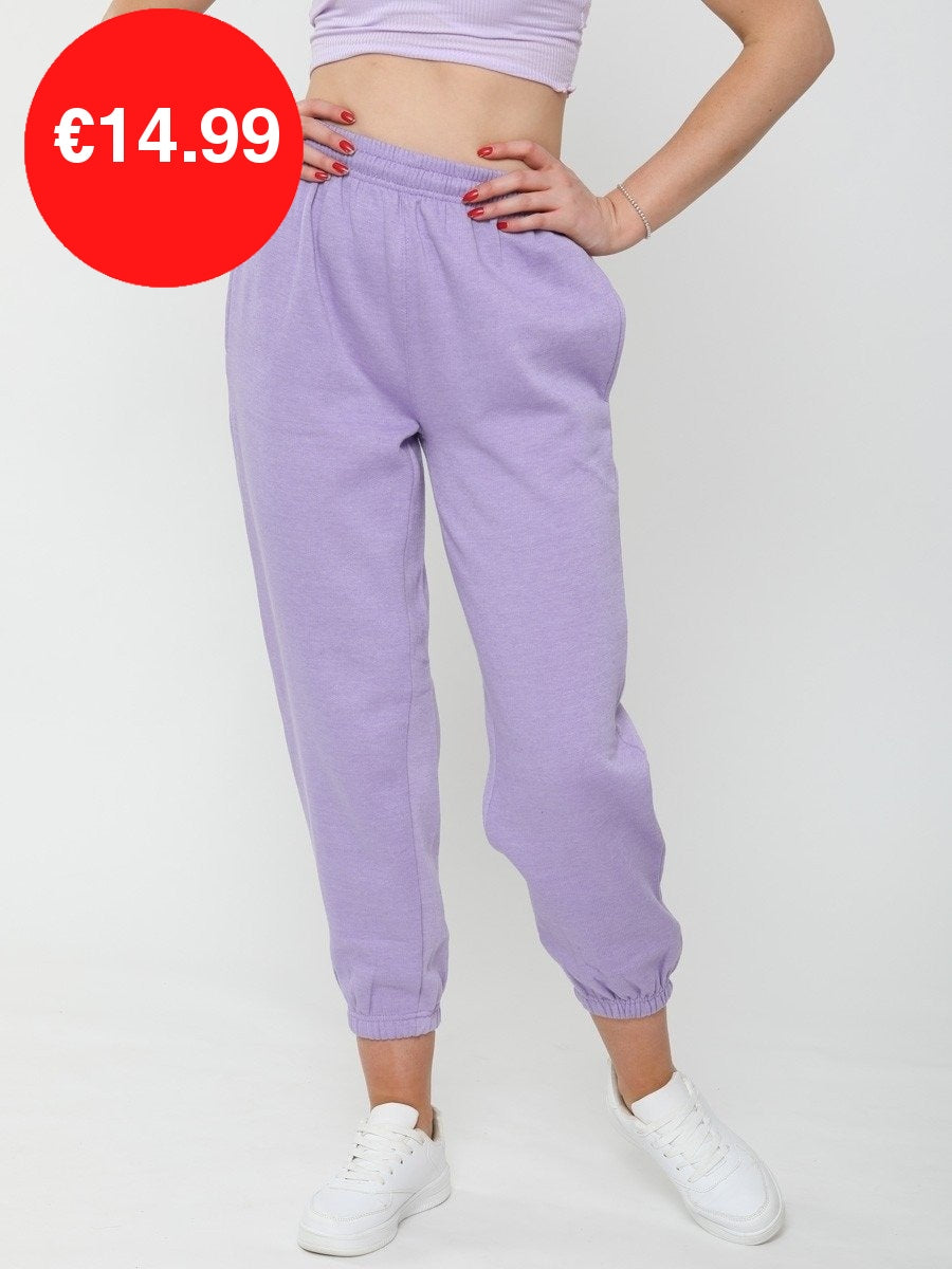 Lilac Oversized Fleece Joggers