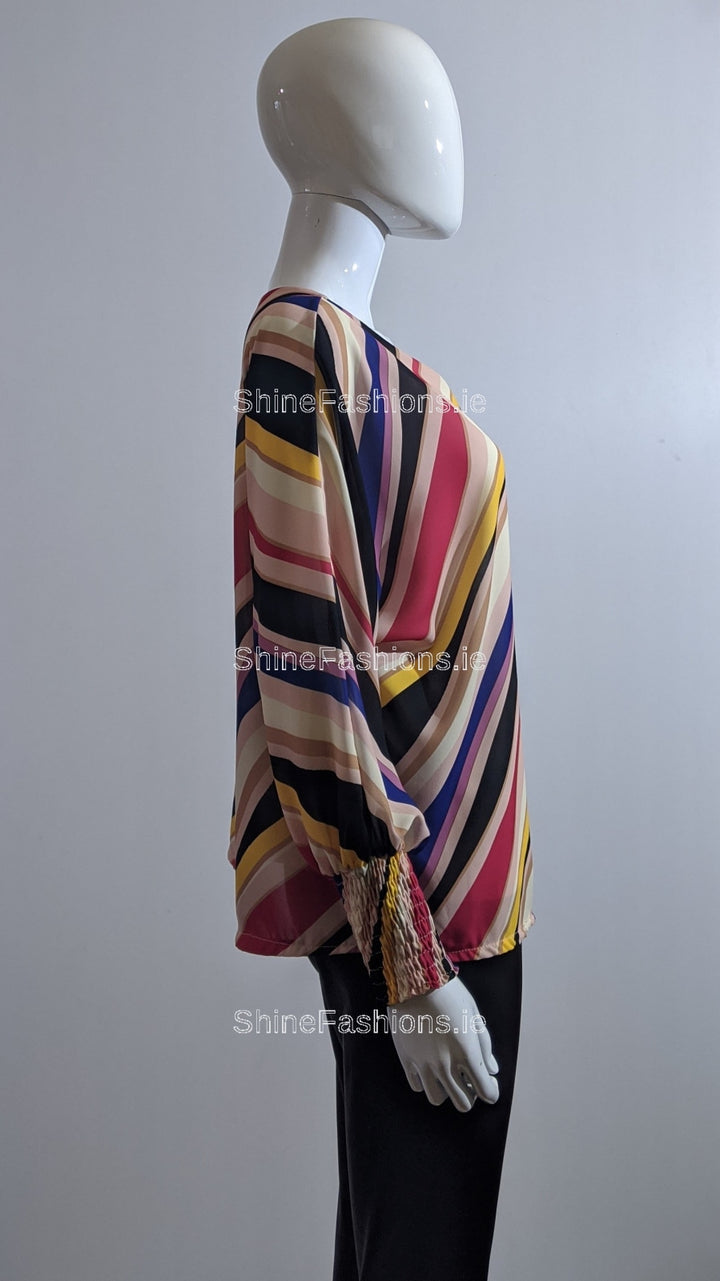 Multicolour Stripe Design Top 