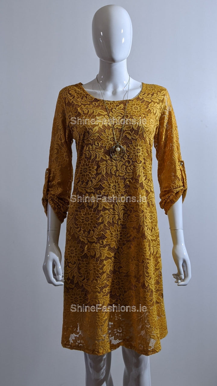 Mustard Lace Dress