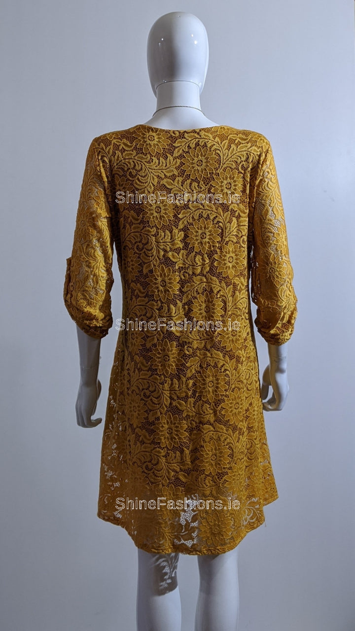 Mustard Lace Dress