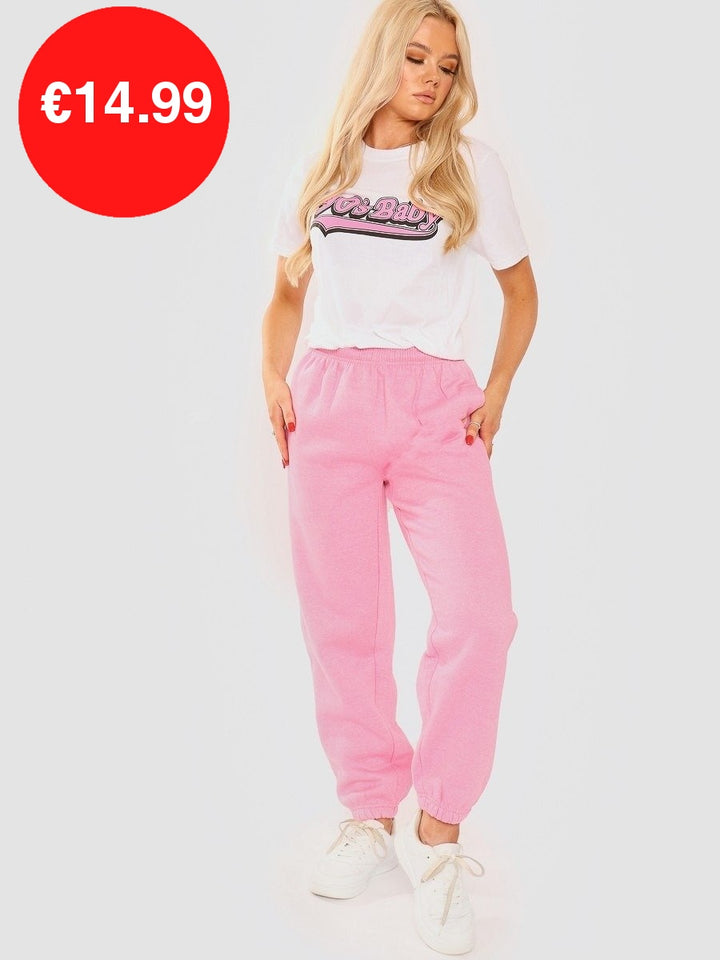 Pink Oversized  Joggers