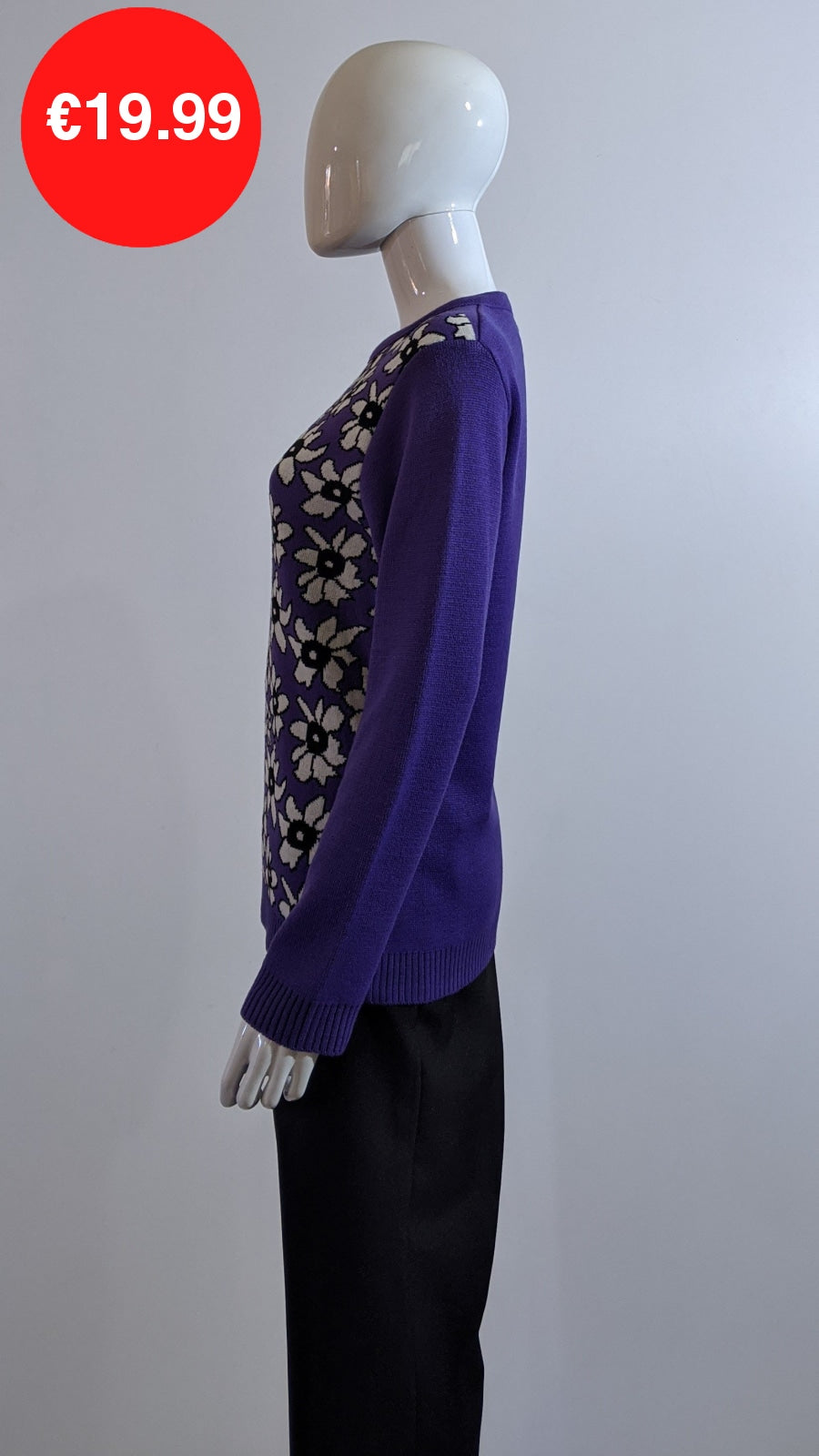 Purple Flower Print Jumper