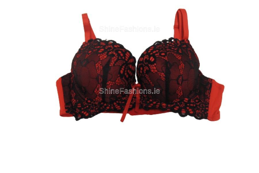 Red Lace Design Lingerie Set