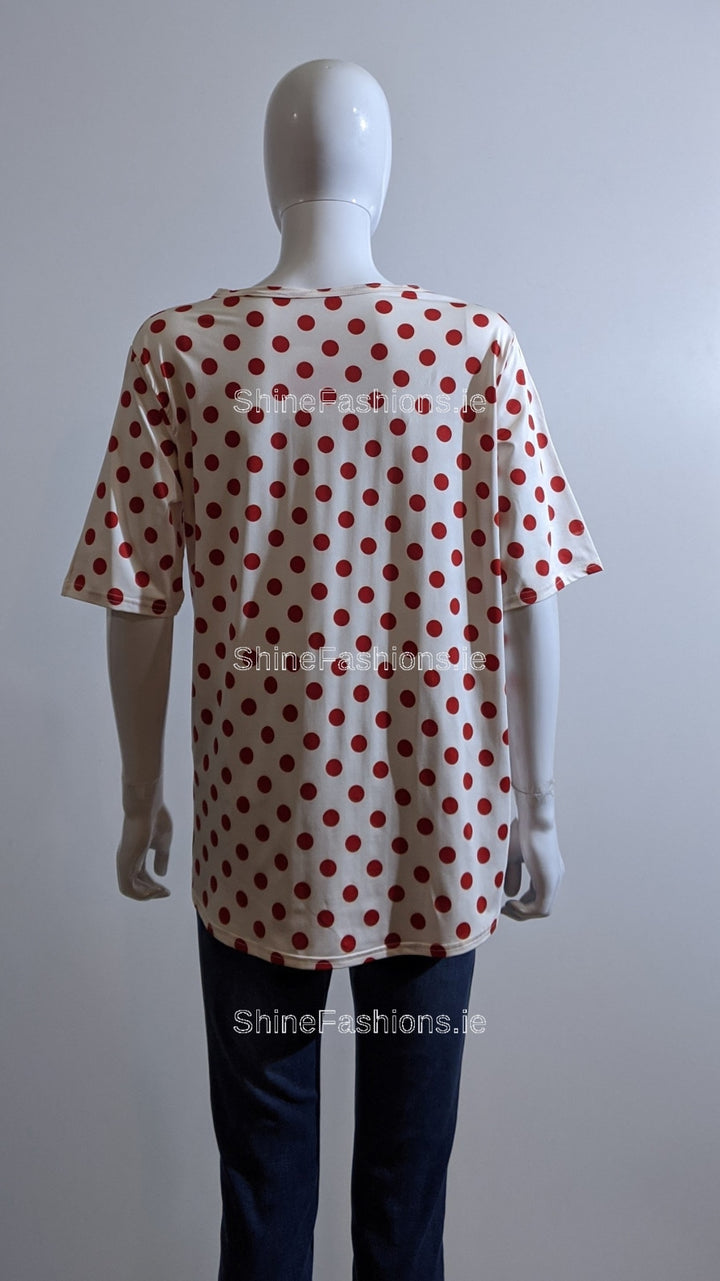 Red Polka Dot Top