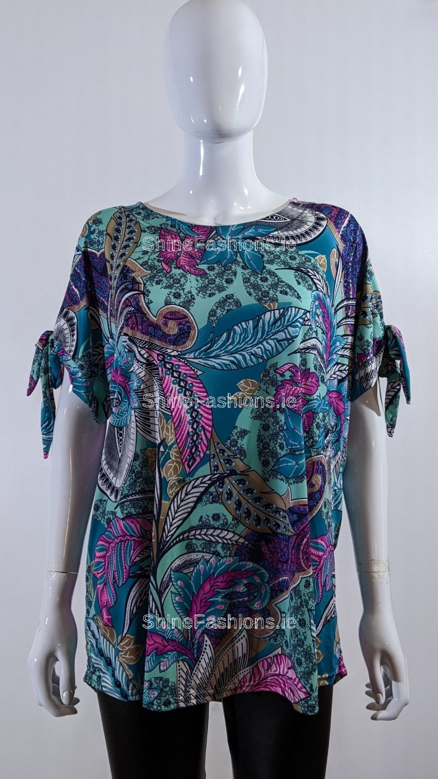 Teal Paisley Design Top